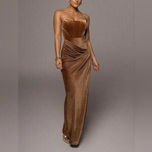 JLUXLABEL Pecan True Bliss Maxi Skirt